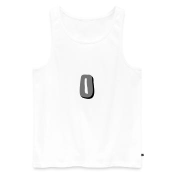 Rune Iss - Men's Premium Organic Tank Top - white - Front - AI Model Male 178 light (178cm)