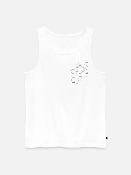 Hexagone - Männer Premium Bio Tank Top - Weiß