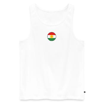 Kurdistan Flagge Bakur Bashur Rojava Rojhlt Newroz - Männer Premium Bio Tank Top - Weiß - Vorne - AI Model Male 178 light (178cm)