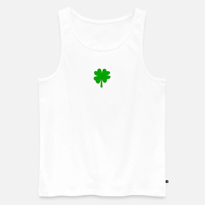Kleeblatt- Design - Männer Premium Bio Tank Top - Weiß