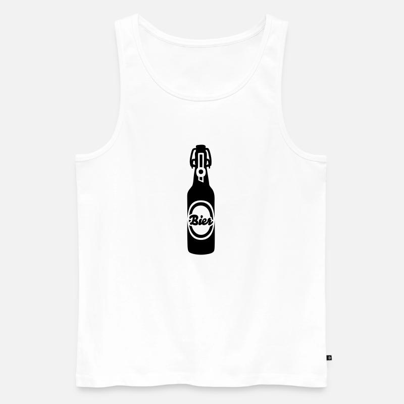 Bier - Männer Premium Bio Tank Top - Weiß