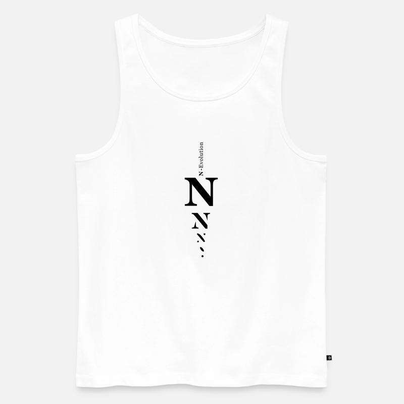 N - Männer Premium Bio Tank Top - Weiß
