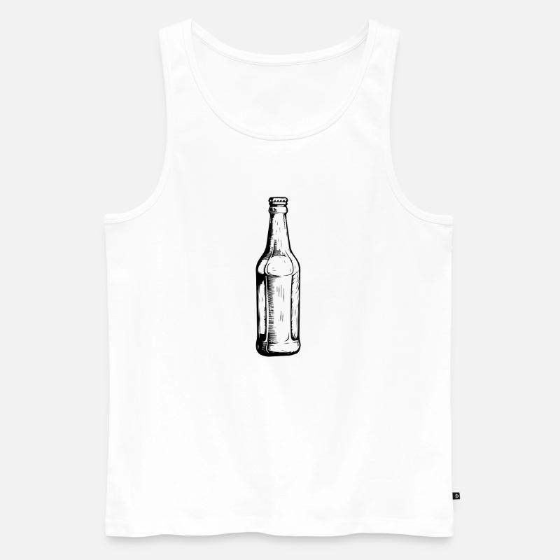 Bierflasche Bier - Männer Premium Bio Tank Top - Weiß