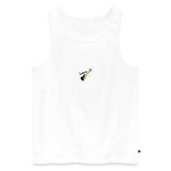 Gitarrenlehrer - Männer Premium Bio Tank Top - Weiß - Vorne - Michal (187cm)