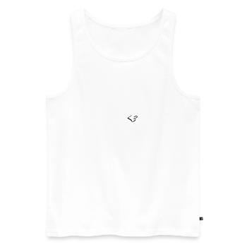 Je t'aime <3 with heart - Men's Premium Organic Tank Top - white - Front - AI Model Male 178 light (178cm)