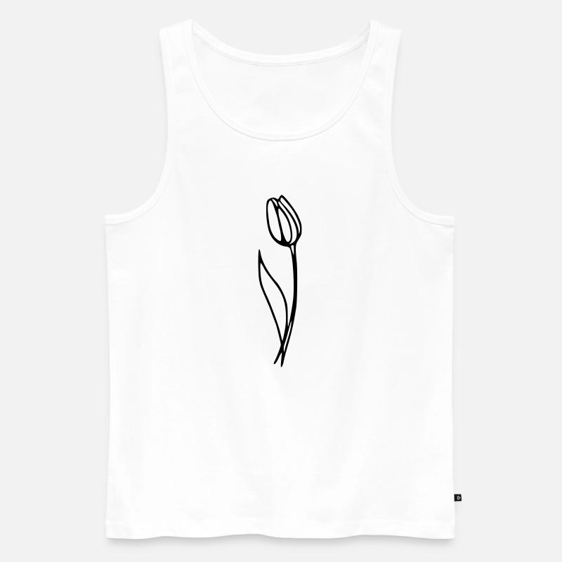 Tulpe - Männer Premium Bio Tank Top - Weiß