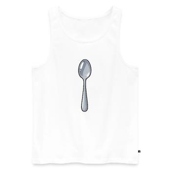 Löffel - Männer Premium Bio Tank Top - Weiß - Vorne - Michal (187cm)