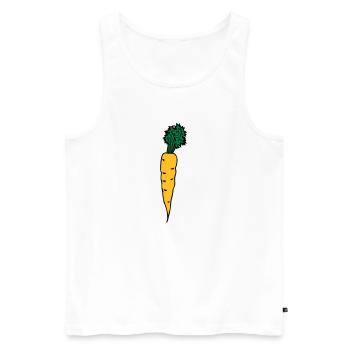 carrot - Débardeur bio Premium Homme - blanc - Devant - AI Model Male 178 light (178cm)
