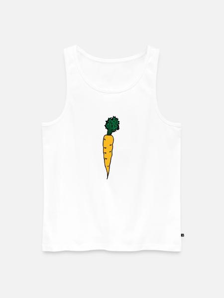 carrot - Männer Premium Bio Tank Top - Weiß