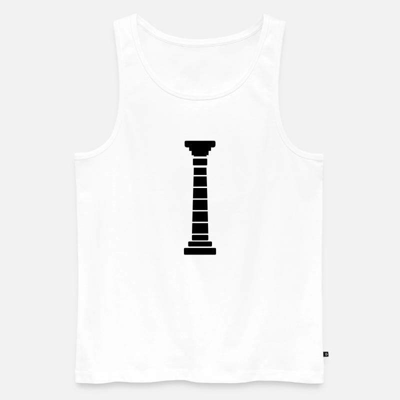 Griechische Säule - Männer Premium Bio Tank Top - Weiß