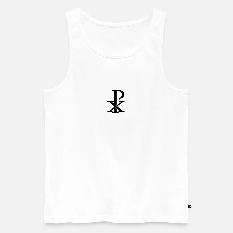 Christusmonogramm - Männer Premium Bio Tank Top - Weiß