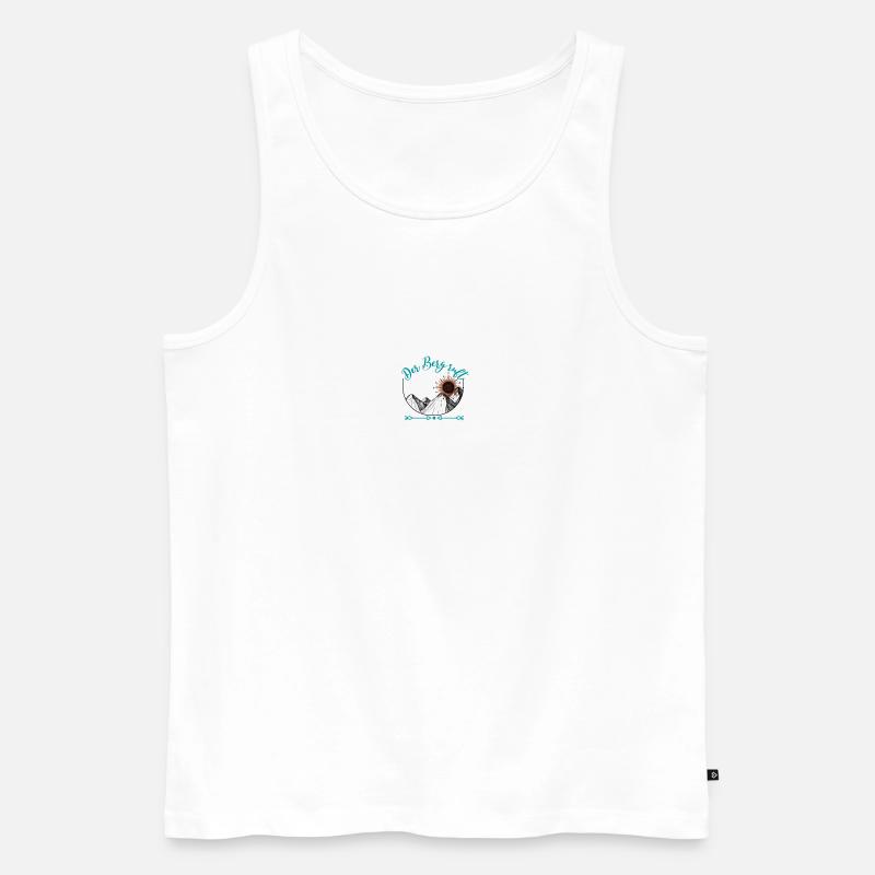 Der Berg ruft - Männer Premium Bio Tank Top - Weiß