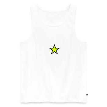 star outline 2c - Men's Premium Organic Tank Top - white - Front - AI Model Male 178 light (178cm)