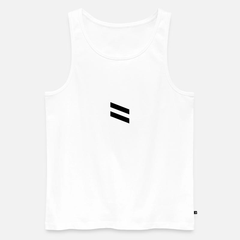 Obergefreiter schwarz - Männer Premium Bio Tank Top - Weiß