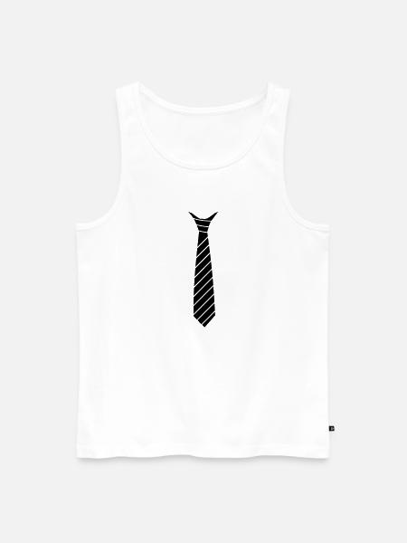 Krawatten Illusion - Männer Premium Bio Tank Top - Weiß