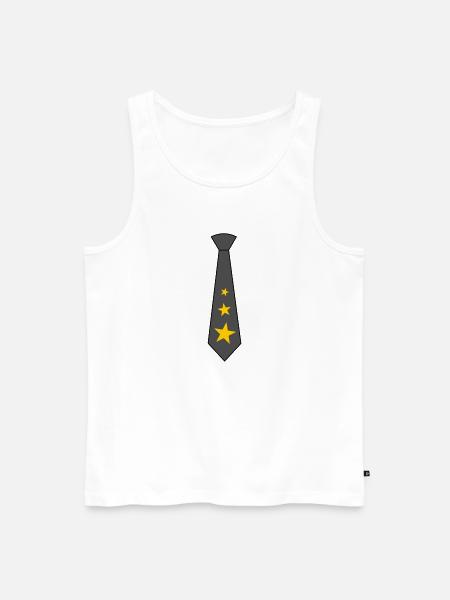 Krawatte mit Sternen - Männer Premium Bio Tank Top - Weiß