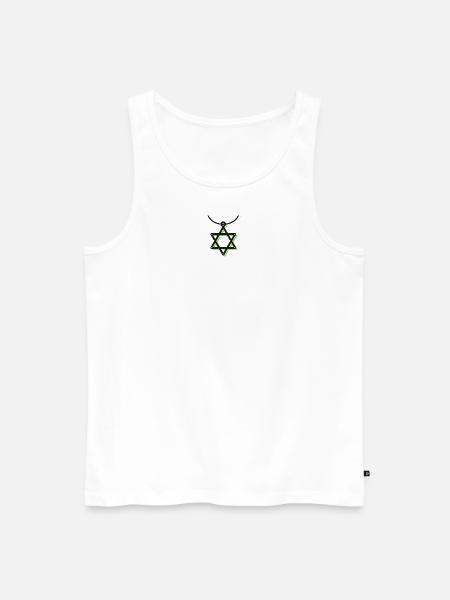 David-Stern - Männer Premium Bio Tank Top - Weiß