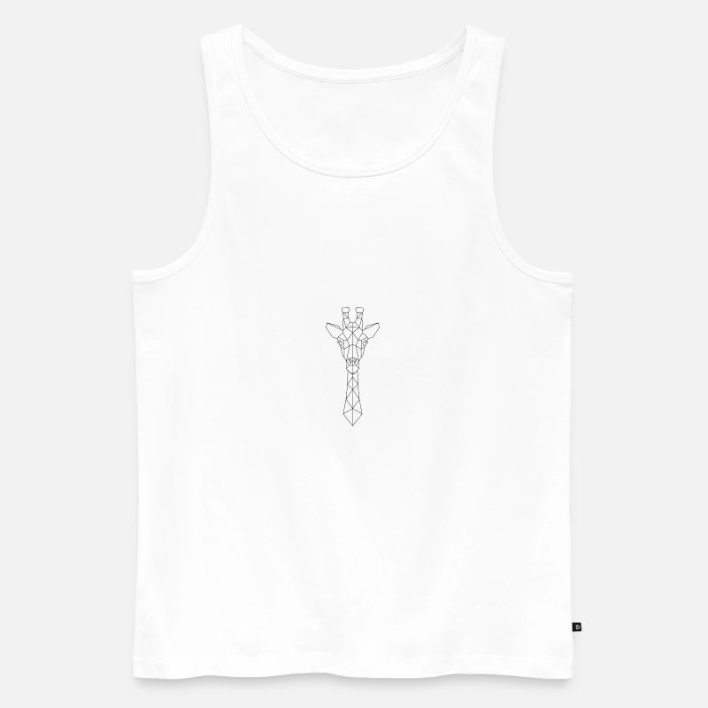 Giraffe Geometrisch schwarz - Männer Premium Bio Tank Top - Weiß
