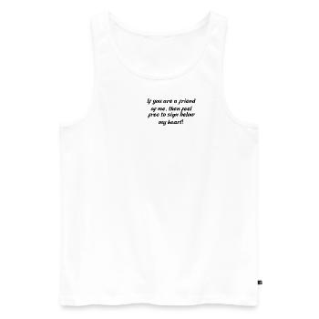 sign it - Männer Premium Bio Tank Top - Weiß - Vorne - Michal (187cm)