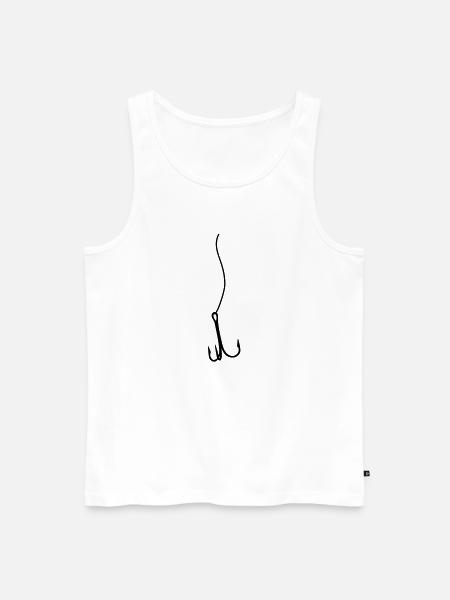 Angelhaken Angeln - Männer Premium Bio Tank Top - Weiß