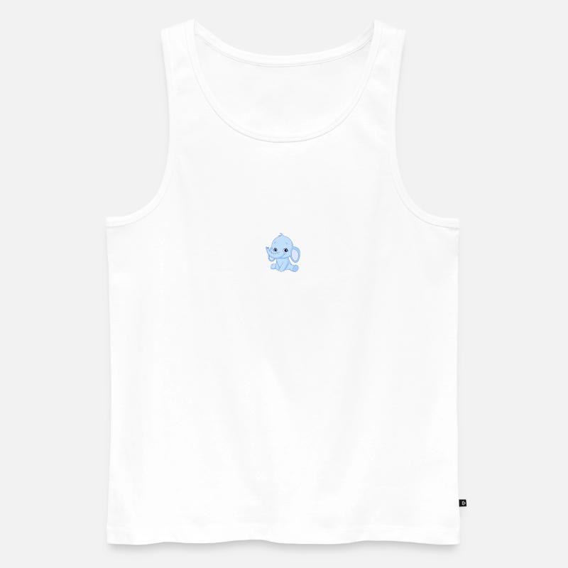 Elefant - Männer Premium Bio Tank Top - Weiß