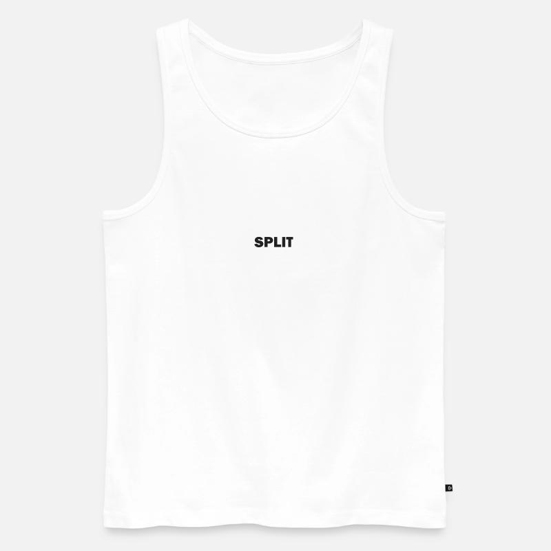Split - Minimalistic - Männer Premium Bio Tank Top - Weiß