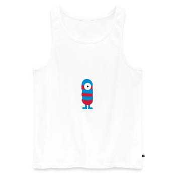 Monster - Männer Premium Bio Tank Top - Weiß - Vorne - AI Model Male 178 light (178cm)