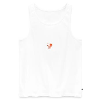 Ballsport - Männer Premium Bio Tank Top - Weiß - Vorne - Michal (187cm)