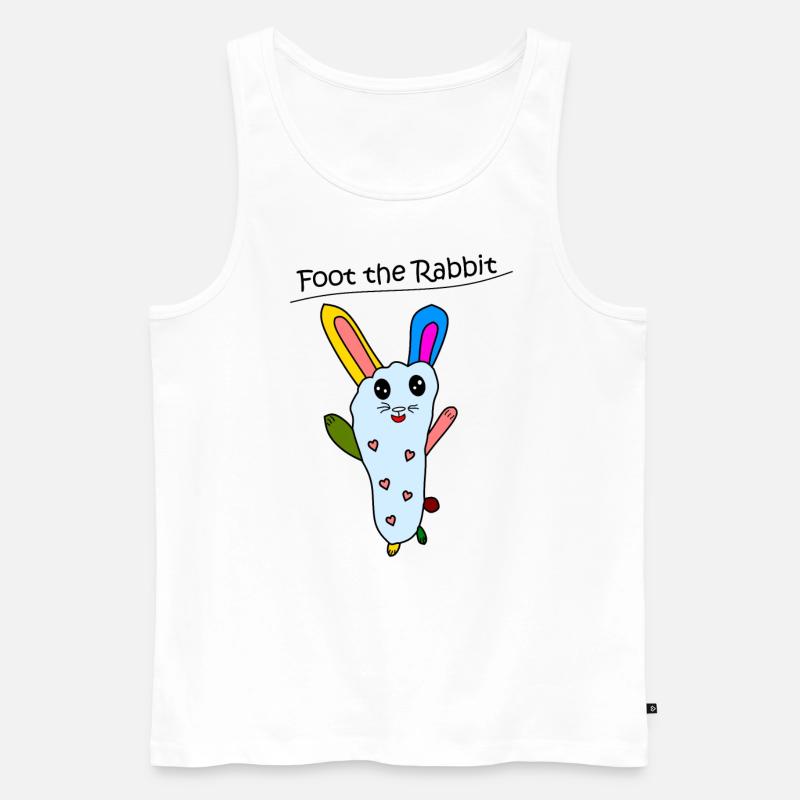Foot the Rabbit - Männer Premium Bio Tank Top - Weiß