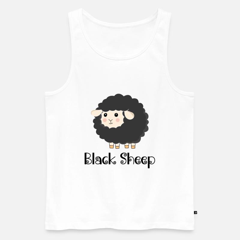 Schwarzes Schaf - Männer Premium Bio Tank Top - Weiß