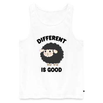 Anders ist Good Black Sheep - Männer Premium Bio Tank Top - Weiß - Vorne - AI Model Male 178 light (178cm)