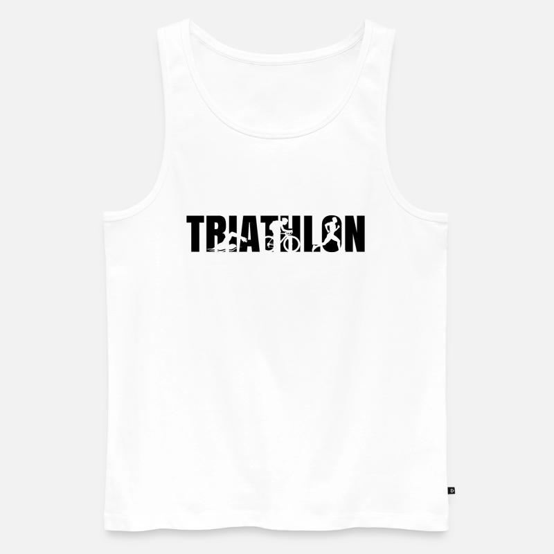 Triathlon - Männer Premium Bio Tank Top - Weiß