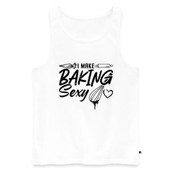 I Make Baking Sexy Baker Bakery Cake Cupcake Chef - Männer Premium Bio Tank Top - Weiß - Vorne - Michal (187cm)