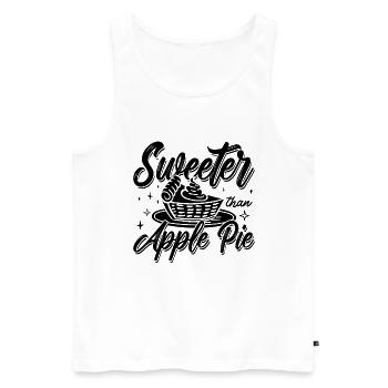 Sweeter Than Apple Pie Cooking Apple Pie Lover - Männer Premium Bio Tank Top - Weiß - Vorne - Michal (187cm)