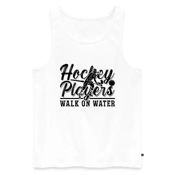 Hockey Players Walk On Foot Ball Hockey Player - Männer Premium Bio Tank Top - Weiß - Vorne - Michal (187cm)