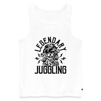 Legendary Juggling Circus Staff Circus Clowns - Men's Premium Organic Tank Top - white - Front - AI Model Male 178 light (178cm)