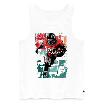 Joueur de football américain USA Amérique Sports Rétro - Débardeur bio Premium Homme - blanc - Devant - Michal (187cm)