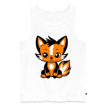 Fuchs Tier Baby - Männer Premium Bio Tank Top - Weiß - Vorne - AI Model Male 178 light (178cm)