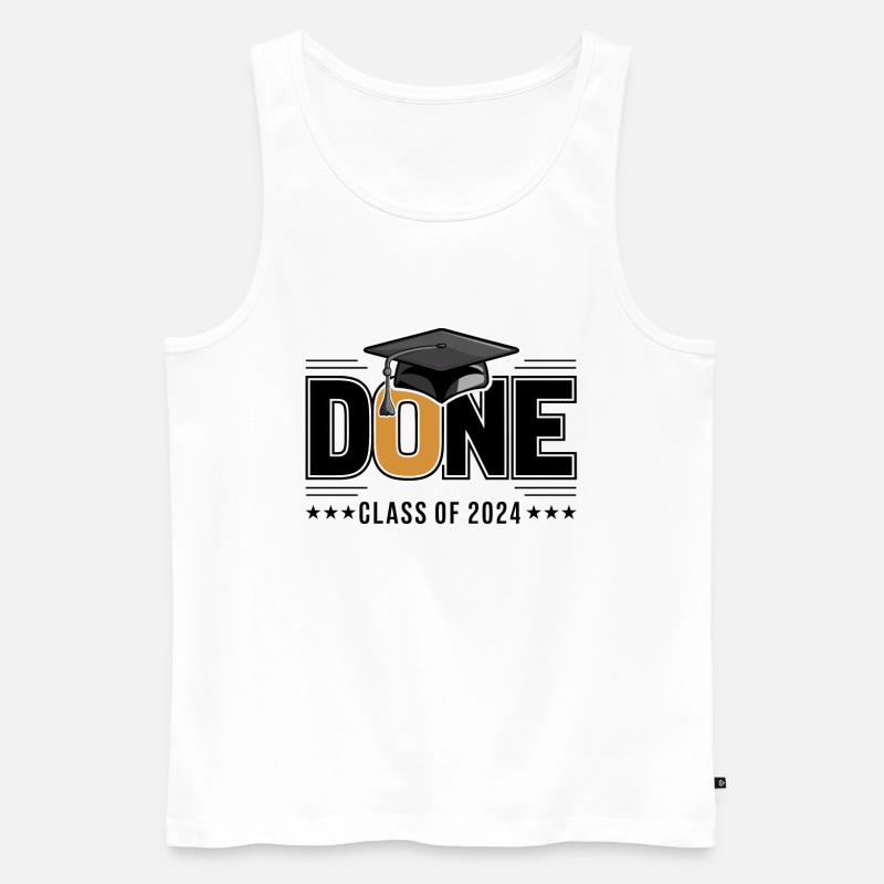 Abschlussklasse 2024 Abschlussfeier Schule - Männer Premium Bio Tank Top - Weiß