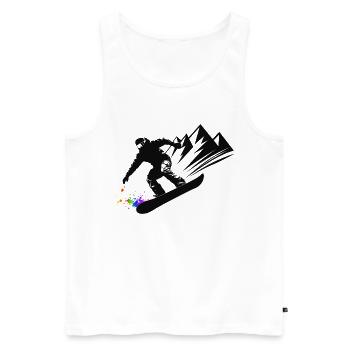 Snowboard Snowboarder Snowboard Sports d’hiver - Débardeur bio Premium Homme - blanc - Devant - Michal (187cm)