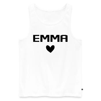 Emma Cœur - Débardeur bio Premium Homme - blanc - Devant - Michal (187cm)