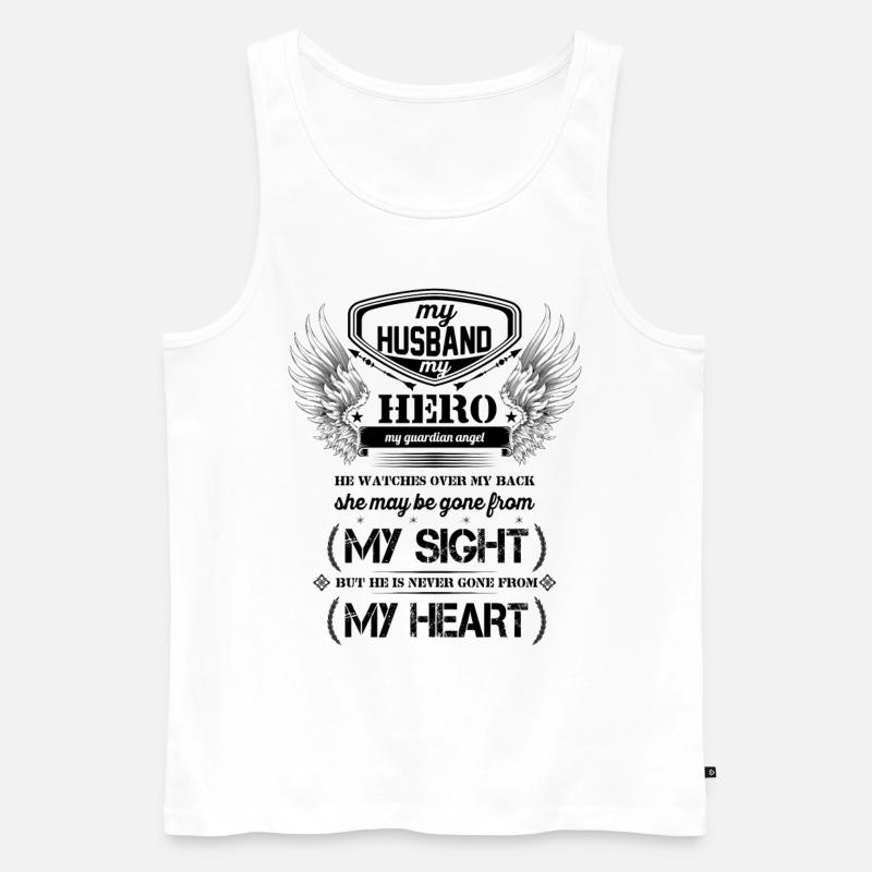 mein Ehemann - Männer Premium Bio Tank Top - Weiß