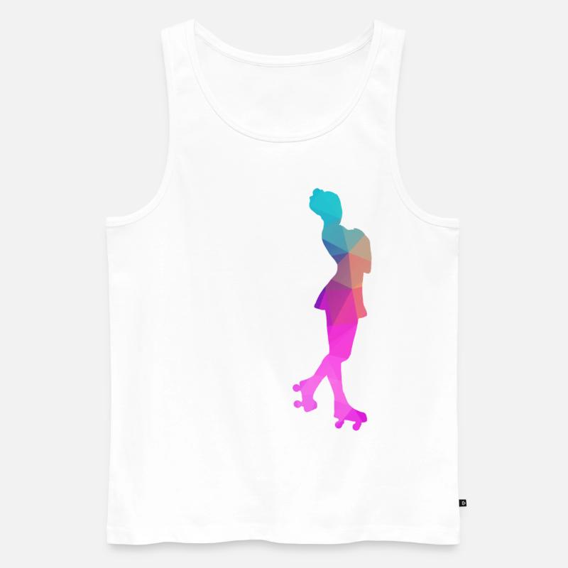 Rollkunstlauf Rollschuh Pirouette Polygon Geschenk - Männer Premium Bio Tank Top - Weiß