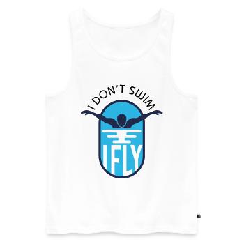 i don t swim - Men's Premium Organic Tank Top - white - Front - AI Model Male 178 light (178cm)