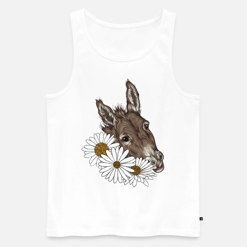 ESELKOPF - Männer Premium Bio Tank Top - Weiß