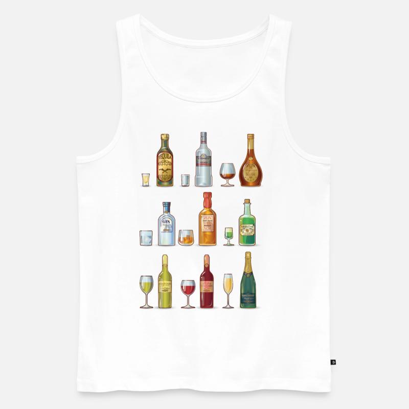 Alkohol - Männer Premium Bio Tank Top - Weiß