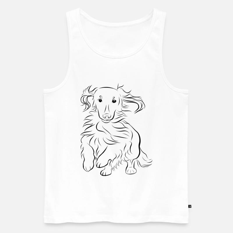 Dackel-Geschwindigkeit - Männer Premium Bio Tank Top - Weiß