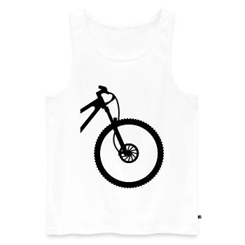 VTT front - Débardeur bio Premium Homme - blanc - Devant - AI Model Male 178 light (178cm)