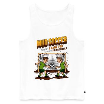 Mud football - Men's Premium Organic Tank Top - white - Front - Michal (187cm)