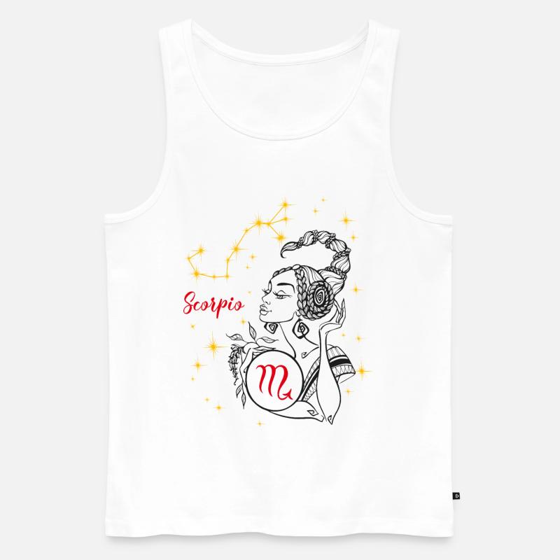 Scorpio - Männer Premium Bio Tank Top - Weiß